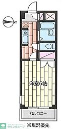 サンホワイト日吉 1Kの間取図画像