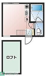 ユナイト武蔵新城アンドレアの杜 ワンルームの間取図画像