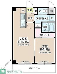 アビタシオンエトワール 1LDKの間取図画像