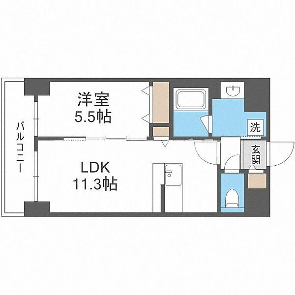 サンセール上本町 ｜大阪府大阪市天王寺区上本町5丁目(賃貸マンション1LDK・10階・40.36㎡)の写真 その2