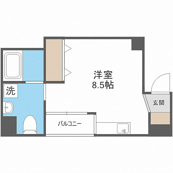 OrientCity・K ｜大阪府大阪市住吉区東粉浜3丁目(賃貸マンション1R・5階・21.31㎡)の写真 その2