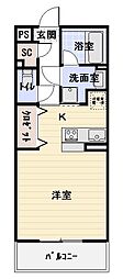 パルテール ワンルームの間取図画像