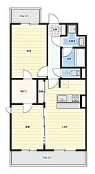エルミタージュ 2LDKの間取図画像
