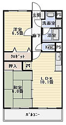 グラン・リーオ 2LDKの間取図画像