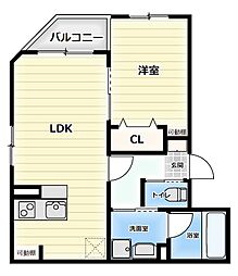 エテルノ・エビス2 1LDKの間取図画像