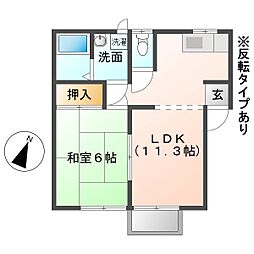 コーポ21 1LDKの間取図画像