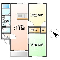 マンショングリーンピア清水 2LDKの間取図画像