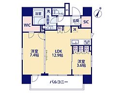 リビオレゾン田端 2LDKの間取図画像