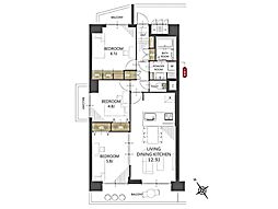 西川口パークハウス 3LDKの間取図画像