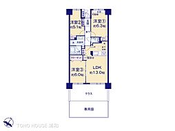 川口弥平パーク・ホームズ 3LDKの間取図画像