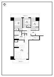 ヴィルヌーブ南越谷A棟 3LDKの間取図画像