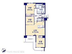 アルシオン戸田公園 3LDKの間取図画像