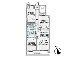 セレナハイム東浦和 3LDKの間取図画像