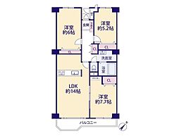 ソフィア上尾B棟 3LDKの間取図画像