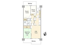 新大宮パーク・ホームズ 3LDKの間取図画像