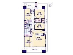 グランフェスタ宮原フィオーレ 4LDKの間取図画像