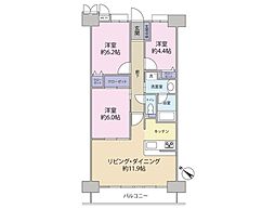 ライオンズマンション東浦和ガーデン 3LDKの間取図画像