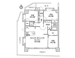 コスモ川口グレイスフォルム 3LDKの間取図画像