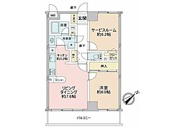 サンブライト西川口 1SLDKの間取図画像