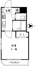 アイル阿佐谷弐番館 1Kの間取図画像