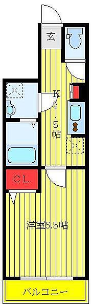 クレヴィスタ赤羽 104｜東京都北区赤羽西1丁目(賃貸マンション1K・1階・26.28㎡)の写真 その2
