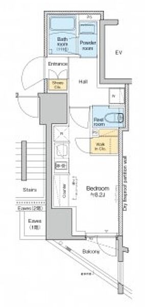 プラウドフラット文京千駄木 305｜東京都文京区千駄木4丁目(賃貸マンション1R・3階・25.81㎡)の写真 その2