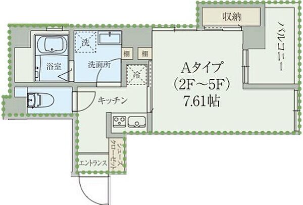 マリスタ大山 2A｜東京都板橋区大山東町(賃貸マンション1K・2階・25.84㎡)の写真 その2