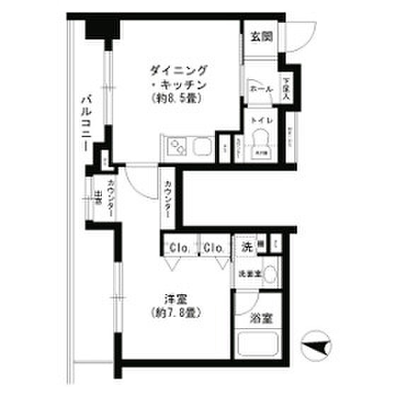 東京都文京区小石川1丁目(賃貸マンション1DK・12階・40.09㎡)の写真 その2