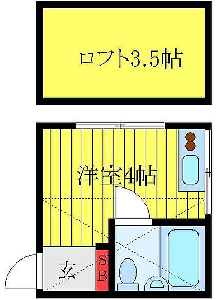 フラワーハイツ 103｜東京都荒川区西尾久1丁目(賃貸アパート1R・1階・11.00㎡)の写真 その2