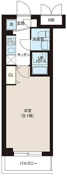東京都板橋区坂下1丁目(賃貸マンション1K・4階・25.80㎡)の写真 その2