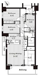 グランドメゾン東戸塚7番館 4LDKの間取図画像