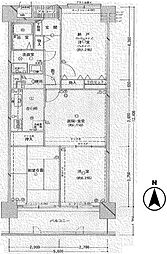 松原アーバンコンフォート 2SLDKの間取図画像
