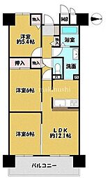 ライオンズマンション大阪狭山弐番館 3LDKの間取図画像
