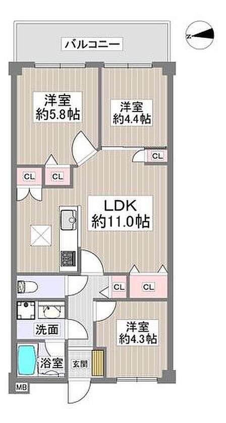 3LDK♪室内とてもキレイです♪