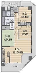 リーデンススクエア鈴蘭台駅前 3LDKの間取図画像