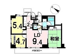 藤和シティホームズ西八王子 3LDKの間取図画像