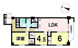 光ハイム 3LDKの間取図画像
