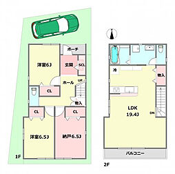 センチュリータウン尼崎市塚口本町3丁目 2SLDKの間取り