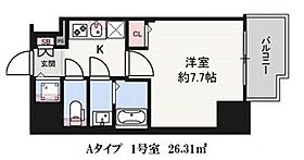 兵庫県神戸市兵庫区湊町１丁目（賃貸マンション1K・9階・26.31㎡） その2