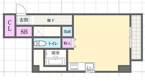 兵庫県神戸市中央区大日通７丁目(賃貸マンション1R・2階・25.97㎡)の写真 その2