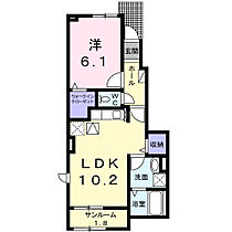 エスポアール姫路東 105 ｜ 兵庫県姫路市東山350-1（賃貸アパート1LDK・1階・44.02㎡） その2