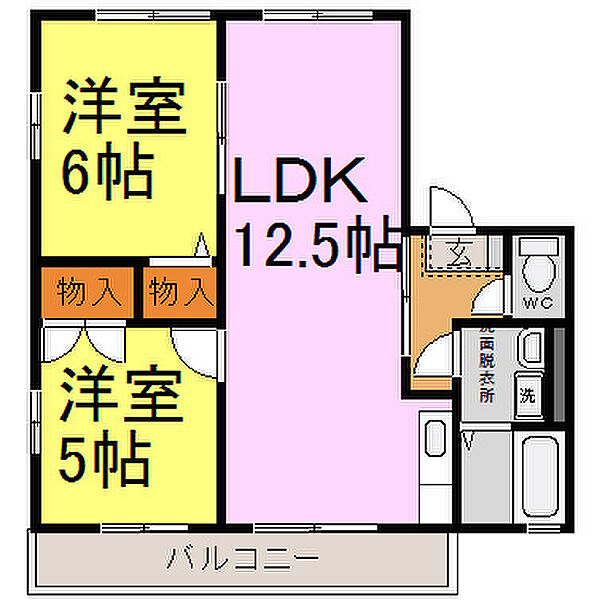 フルーヴ 101｜兵庫県神崎郡市川町西川辺(賃貸アパート2LDK・1階・49.85㎡)の写真 その2