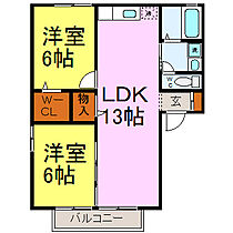 アカインドネス  ｜ 兵庫県姫路市飾磨区中野田2丁目（賃貸アパート2LDK・2階・53.88㎡） その2