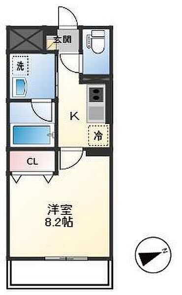 LEMIZE手柄 203｜兵庫県姫路市岡田(賃貸マンション1K・2階・27.38㎡)の写真 その1