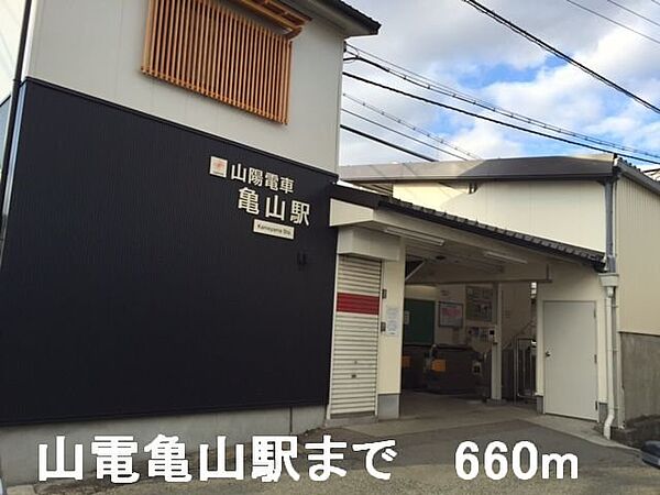 画像19:山電亀山駅まで660m