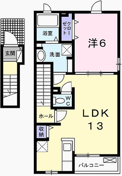 アイビー・ロードI 201｜兵庫県姫路市花田町上原田(賃貸アパート1LDK・2階・46.90㎡)の写真 その2