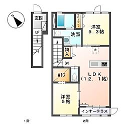 間取図画像 2LDK