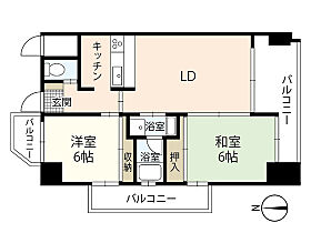 サンパレスマツモト  ｜ 広島県広島市西区打越町（賃貸マンション2LDK・4階・52.92㎡） その2