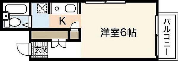 楠木サンバレー ｜広島県広島市西区楠木町4丁目(賃貸マンション1R・4階・18.32㎡)の写真 その2