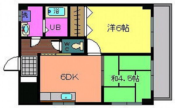 古冨ビル ｜広島県広島市西区打越町(賃貸マンション2DK・2階・38.34㎡)の写真 その2